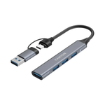 Canyon Hub DS-02 4in1 USB-A/C - Grey - Grey