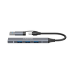 Canyon Hub DS-02 4in1 USB-A/C - Grey - Grey