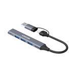 Canyon Hub DS-02 4in1 USB-A/C - Grey - Grey
