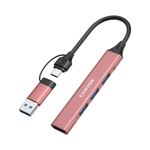 Canyon Hub DS-02 4in1 USB-A/C - Pink - Pink