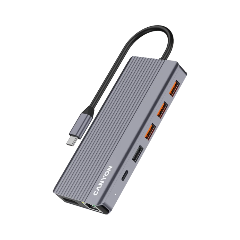 Canyon Hub DS-16 13in1 4k USB-C - Grey - Grey
