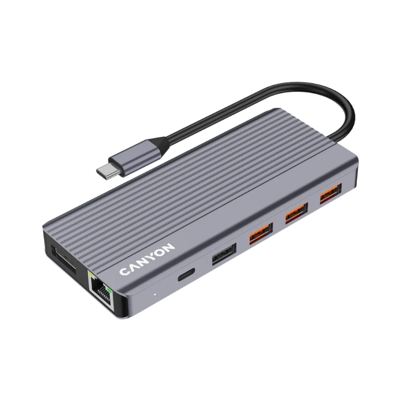 Canyon Hub DS-16 13in1 4k USB-C - Grey - Grey