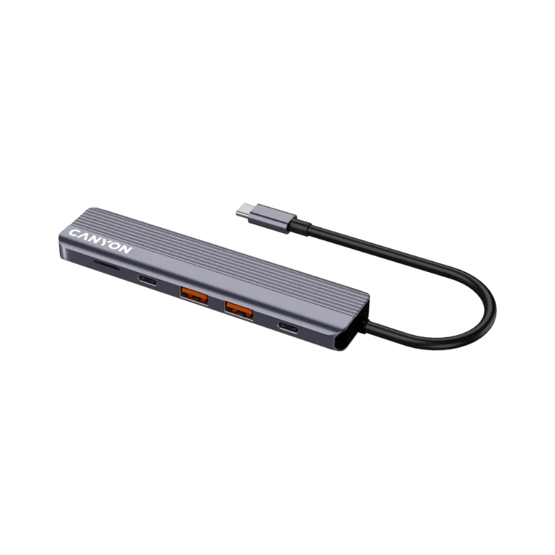 Canyon Hub DS-17 6in1 4k USB-C - Grey - Grey