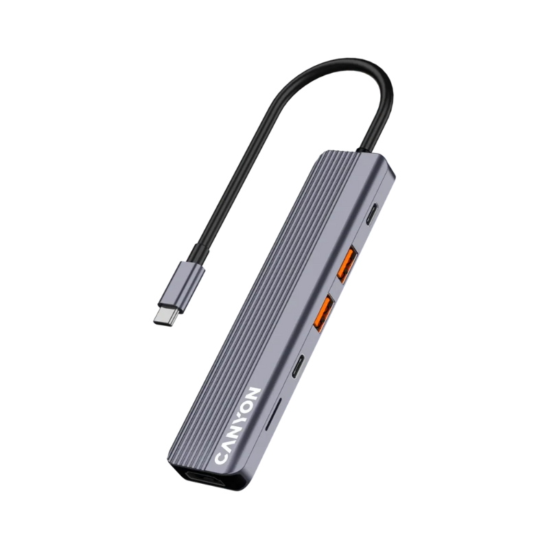 Canyon Hub DS-17 6in1 4k USB-C - Grey - Grey