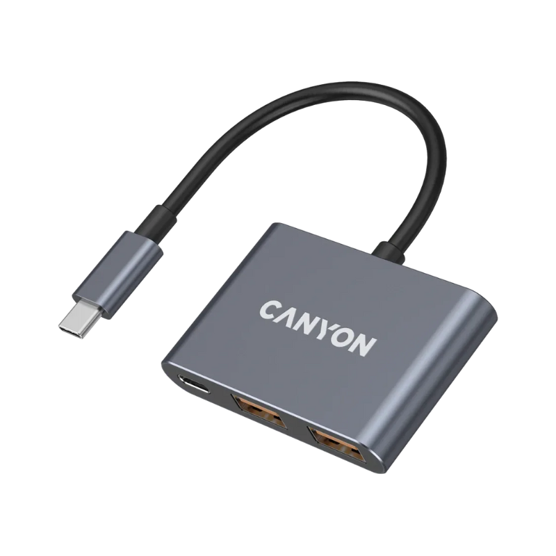 Canyon Hub DS-3 3in1 USB-C - Dark Grey - Grey