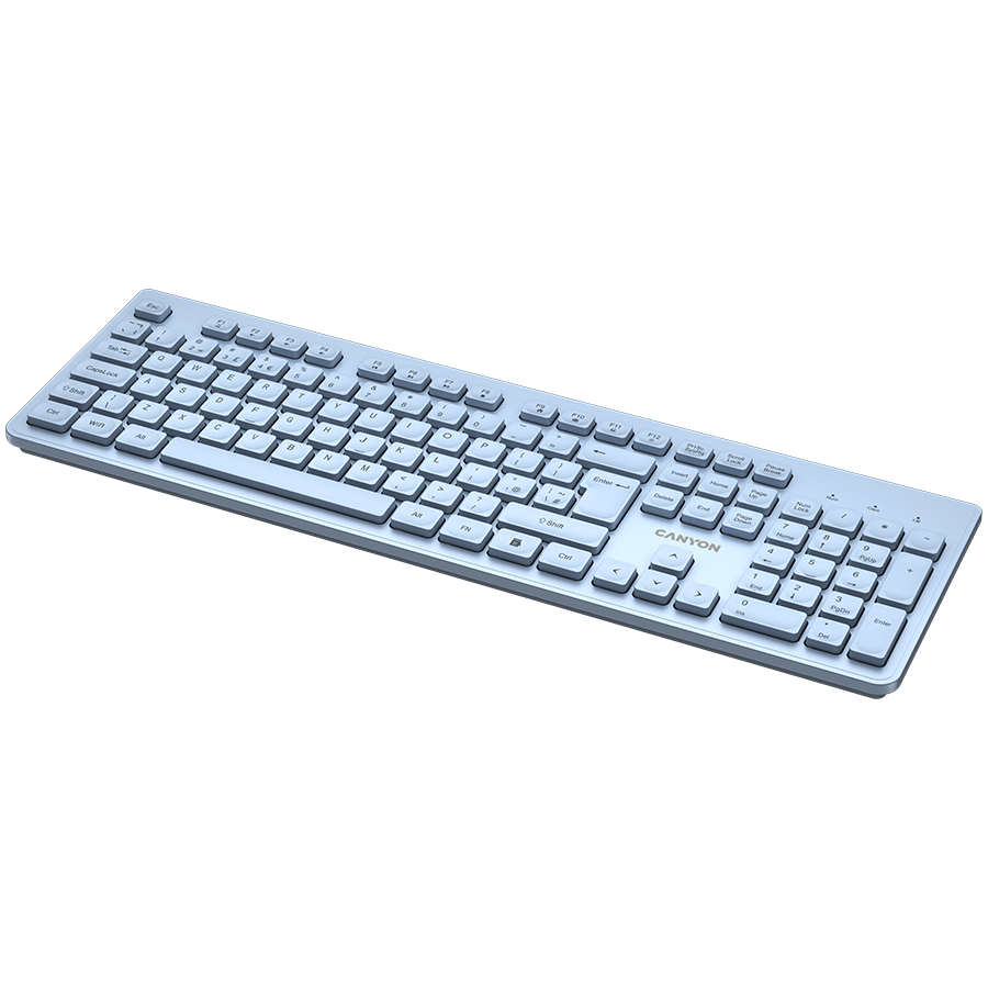 CANYON keyboard HKB-W01 UK/US AAA Wireless - Blue - Blue