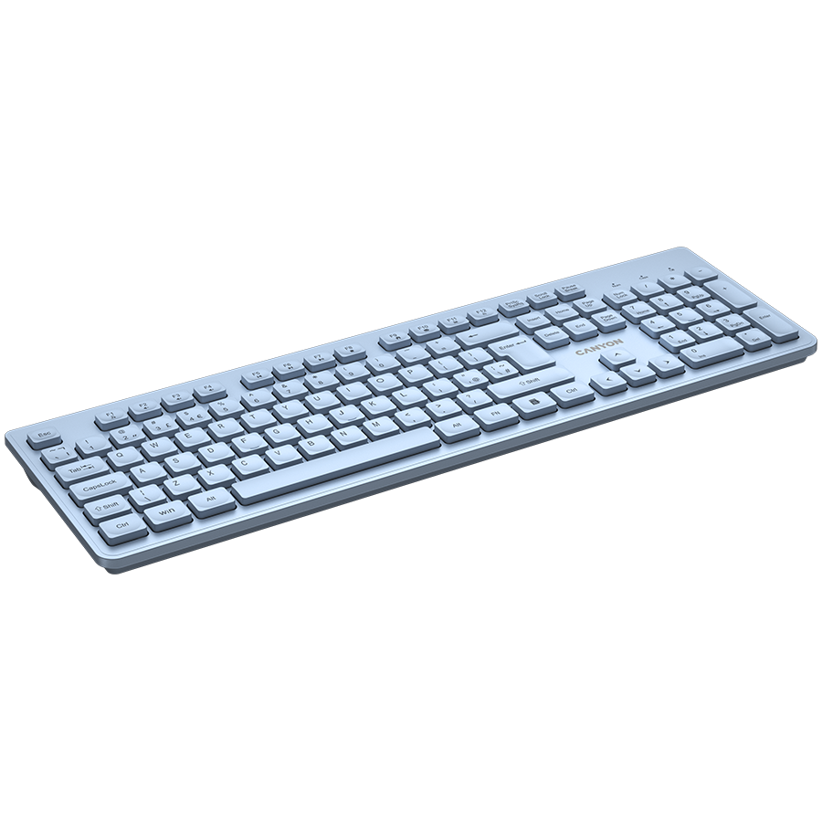 CANYON keyboard HKB-W01 UK/US AAA Wireless - Blue - Blue