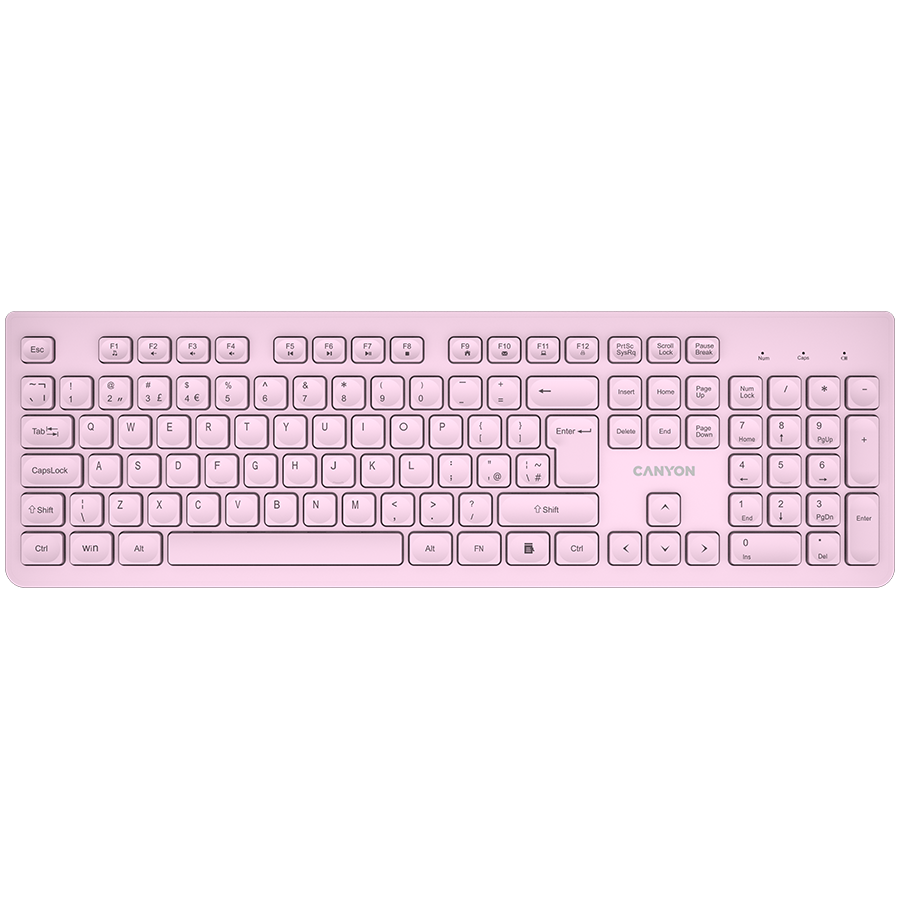 CANYON keyboard HKB-W01 UK/US AAA Wireless - Pink