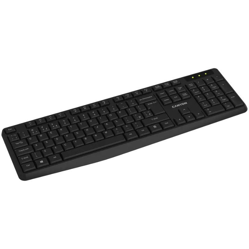 Canyon Keyboard KB-W01 Wireless - Black - Black