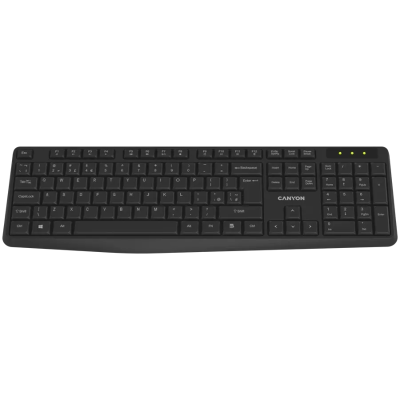 Canyon Keyboard KB-W01 Wireless - Black - Black