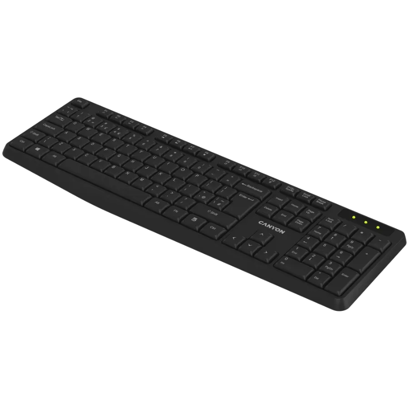 Canyon Keyboard KB-W01 Wireless - Black - Black