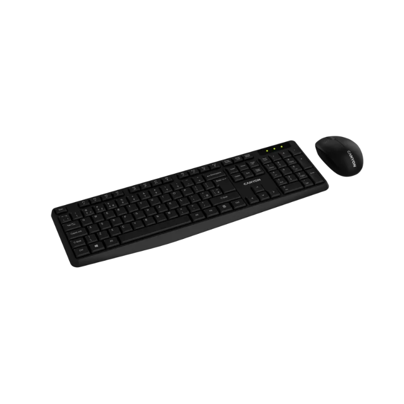 Canyon Keyboard + Mouse Wireless Set SET-W01 - Black - Black