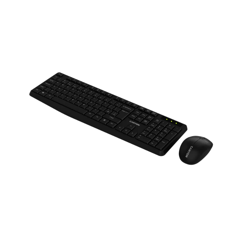 Canyon Keyboard + Mouse Wireless Set SET-W01 - Black - Black