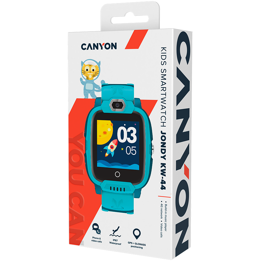 CANYON Kids Watch Jondy KW-44 4G Camera GPS Music Green - Green