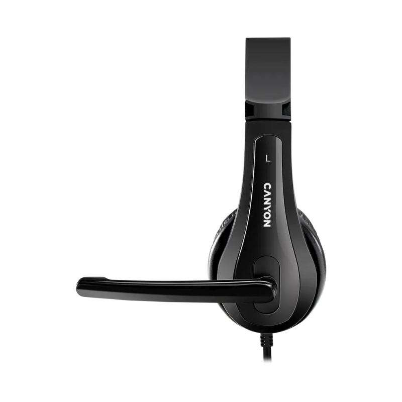 Canyon Lightweight PC Headset With Microphone And USB Connection OnTalk 1 - Black - Black