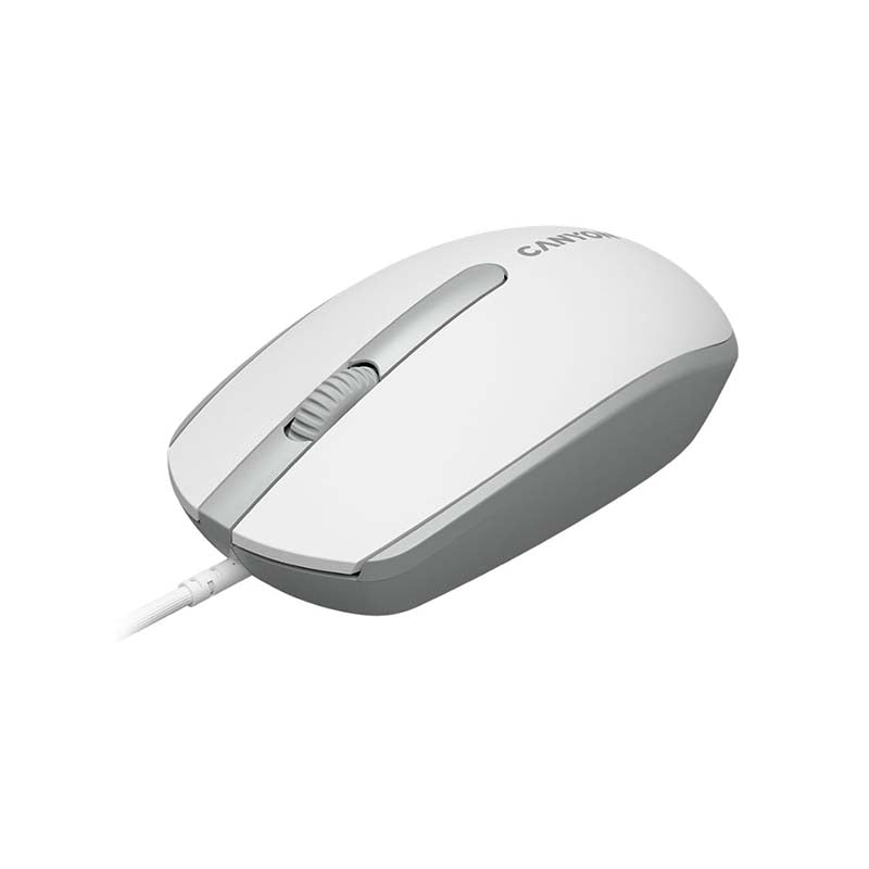 Canyon M-10 Wired Mouse - White / Grey - White/Grey