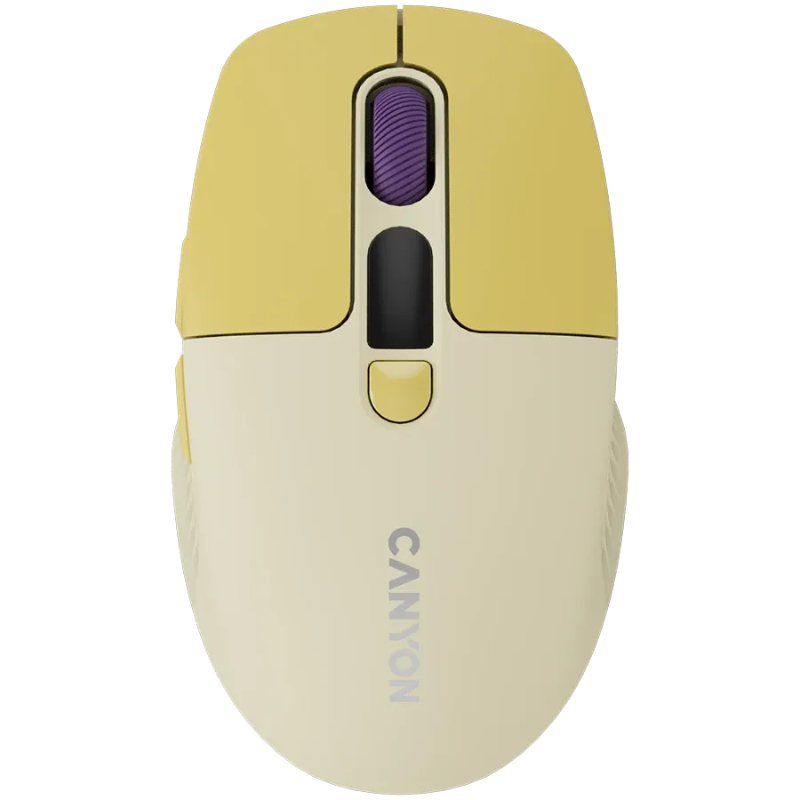 Canyon Mouse MW-26 LCD Silent Dual Mode Wireless - Yellow - Yellow