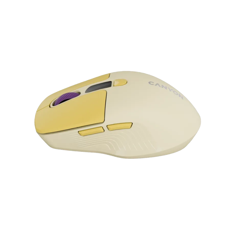 Canyon Mouse MW-26 LCD Silent Dual Mode Wireless - Yellow - Yellow