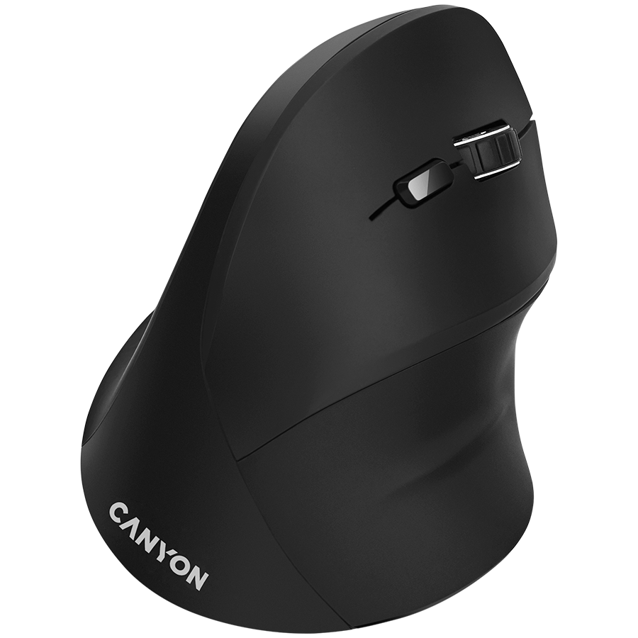 Canyon MW-16 Vertical Wireless Mouse - Black - Black - Input Devices - Mouse Box