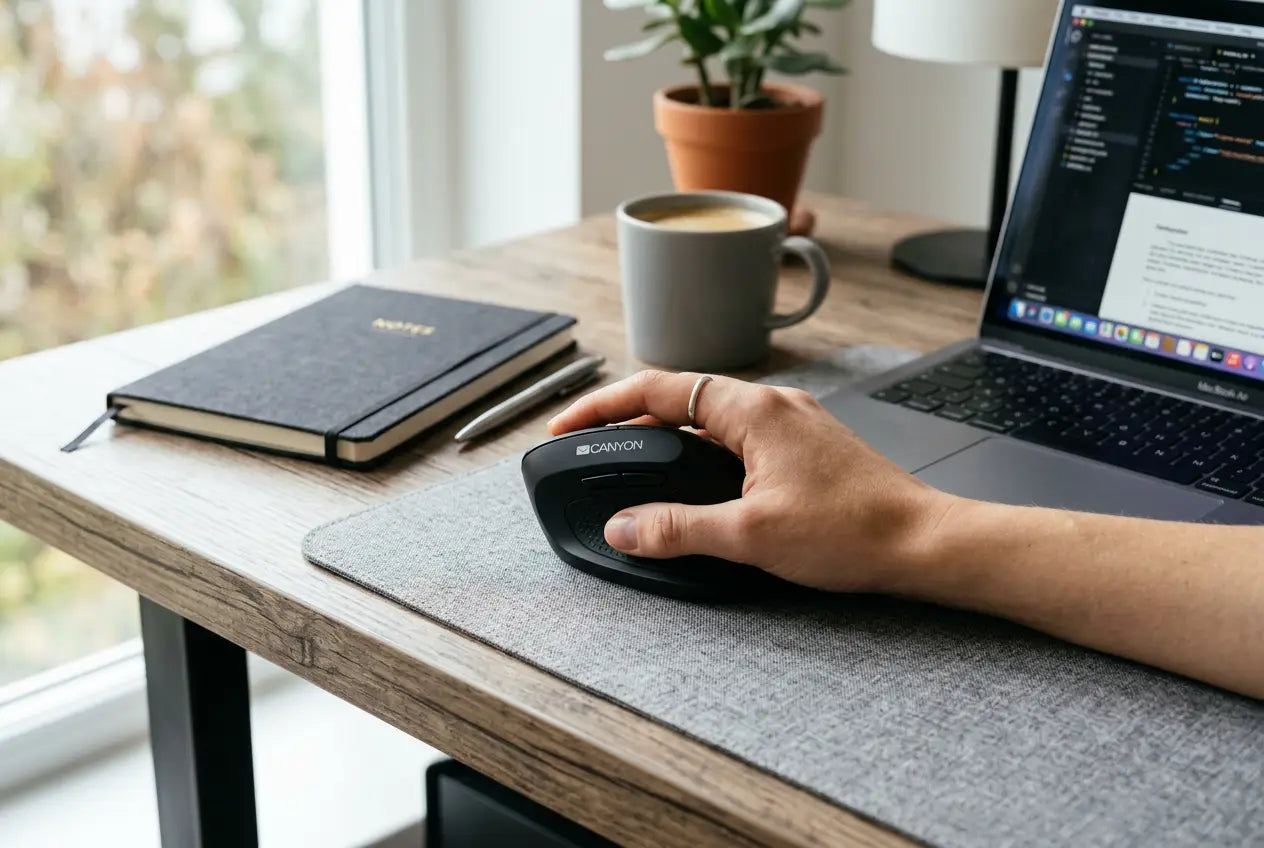 Canyon MW-16 Vertical Wireless Mouse - Black
