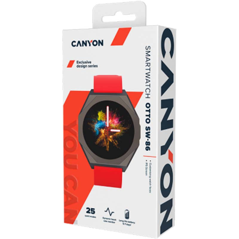 Canyon Otto SW-86 Smartwatch - Red - Red