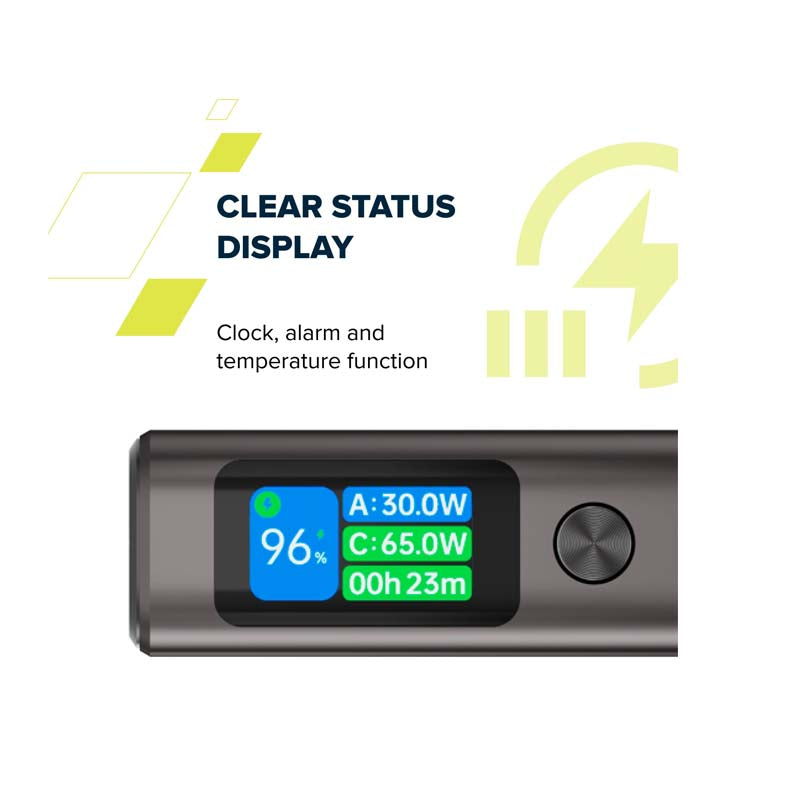 CANYON Power Bank OnPower 230 TFT 20000 mAh PD130W Dark Grey - Grey