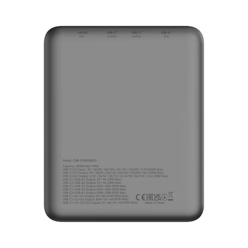 Canyon Power Bank PB-2008 - Dark Grey - Grey