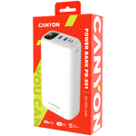 CANYON Power Bank PB-301 LED 30000 mAh PD 20W QC 3.0 White - White