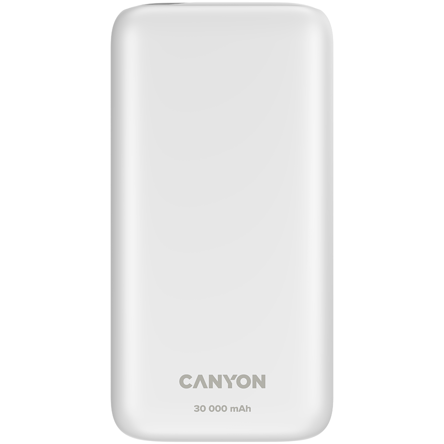 CANYON Power Bank PB-301 LED 30000 mAh PD 20W QC 3.0 White - White