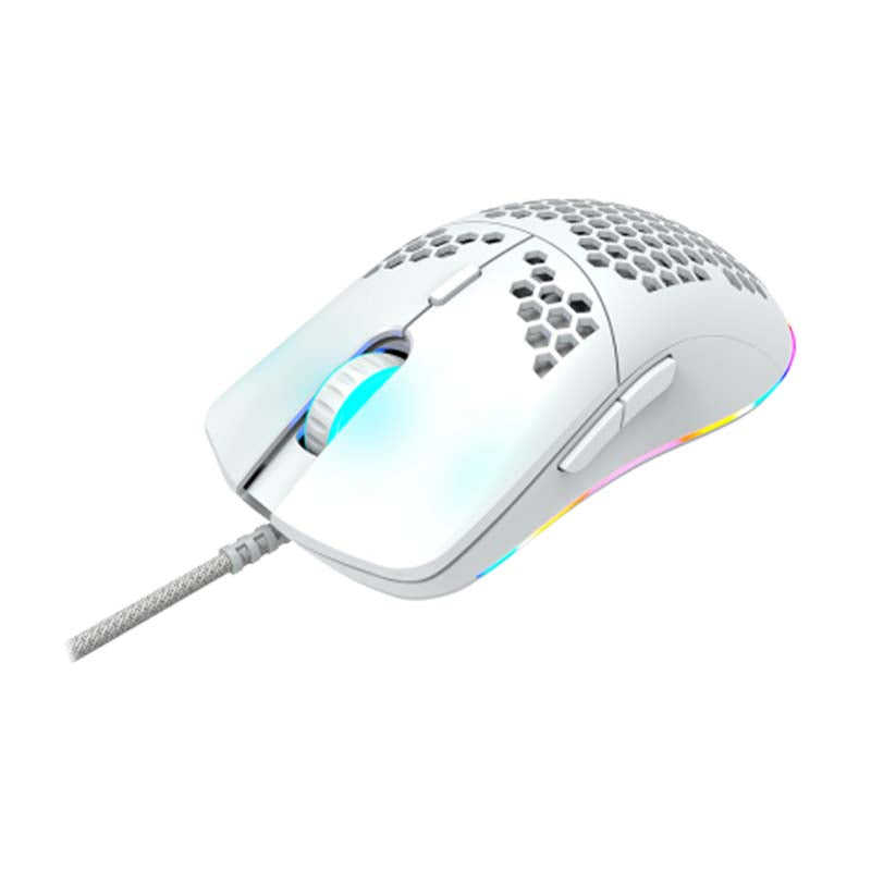 Canyon Puncher Wired Gaming Mouse With RGB Lights - White - White