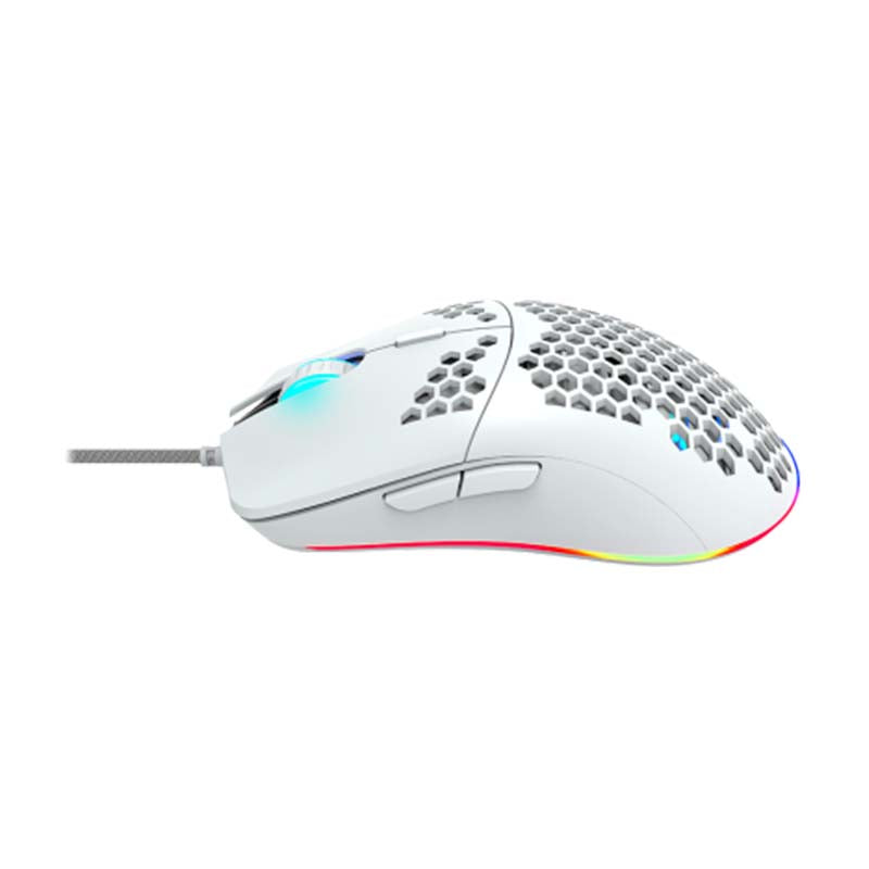 Canyon Puncher Wired Gaming Mouse With RGB Lights - White - White