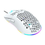 Canyon Puncher Wired Gaming Mouse With RGB Lights - White - White