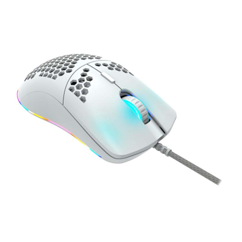 Canyon Puncher Wired Gaming Mouse With RGB Lights - White - White