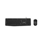 Canyon SET-1 UK/US Wired Keyboard & Mouse Combo - Black - Black