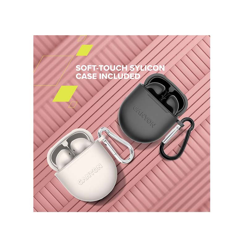 Canyon TWS-6 True Wireless Stereo Earbuds - Beige - Brown