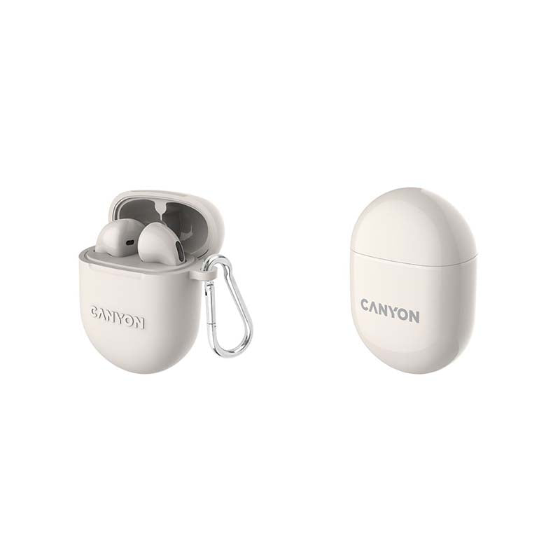Canyon TWS-6 True Wireless Stereo Earbuds - Beige - Brown
