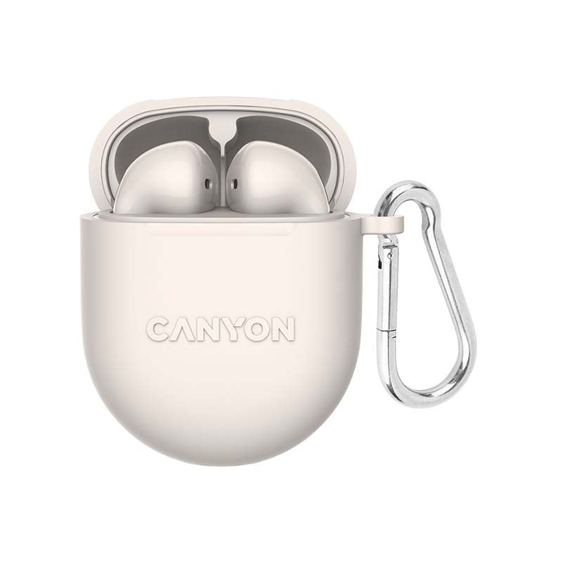 Canyon TWS-6 True Wireless Stereo Earbuds - Beige - Brown