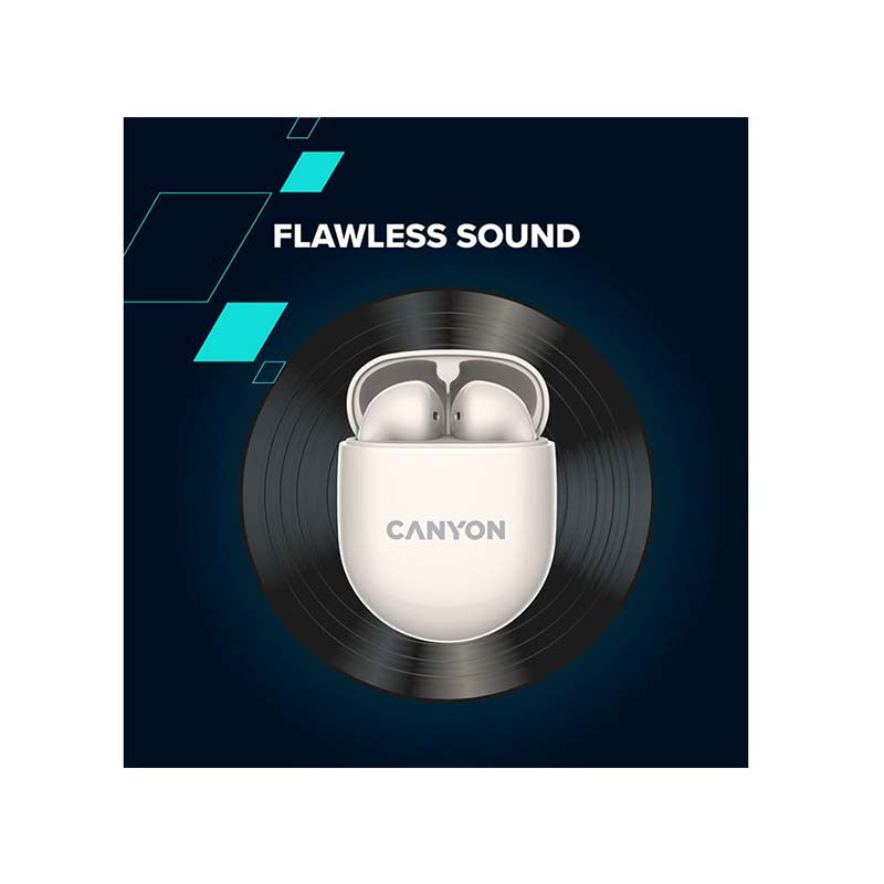 Canyon TWS-6 True Wireless Stereo Earbuds - Beige - Brown