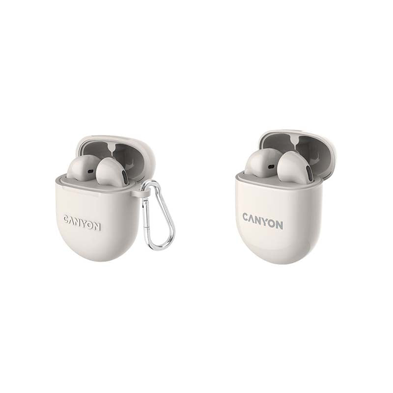 Canyon TWS-6 True Wireless Stereo Earbuds - Beige - Brown