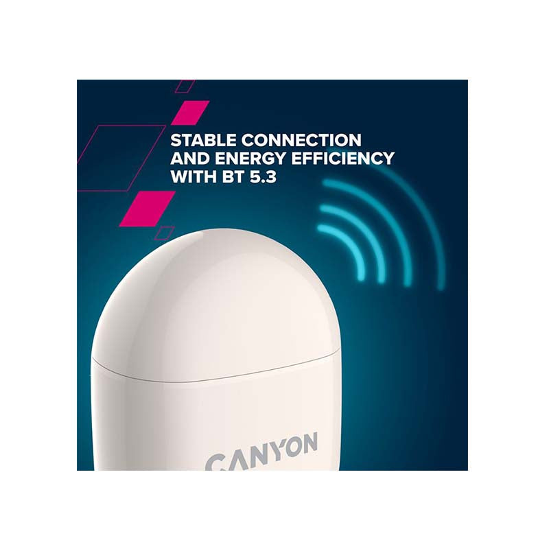 Canyon TWS-6 True Wireless Stereo Earbuds - Beige - Brown