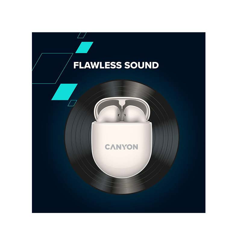 Canyon TWS-6 True Wireless Stereo Earbuds - Black - Black
