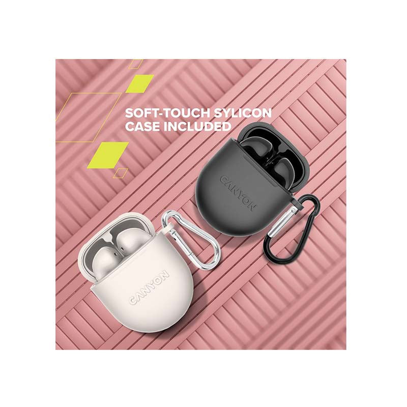 Canyon TWS-6 True Wireless Stereo Earbuds - Black - Black