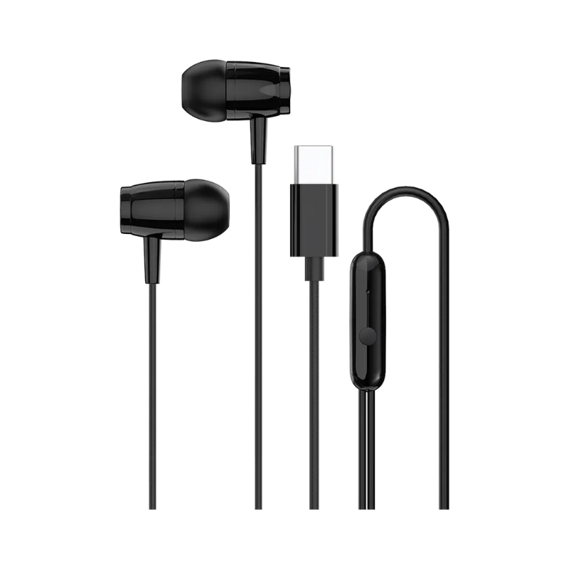 Canyon USB Type-C Wired Earphones SEP-5 With 1.2-m Cable - Black - Black