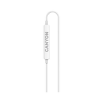 Canyon USB Type-C Wired Earphones SEP-6 With HiRes Sound - White - White