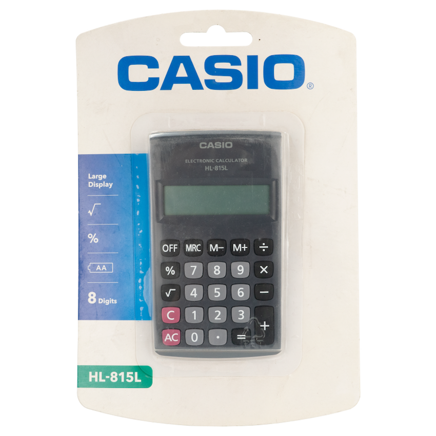 Casio HL 815 Pocket Calculator - Black - Black - Education and learning