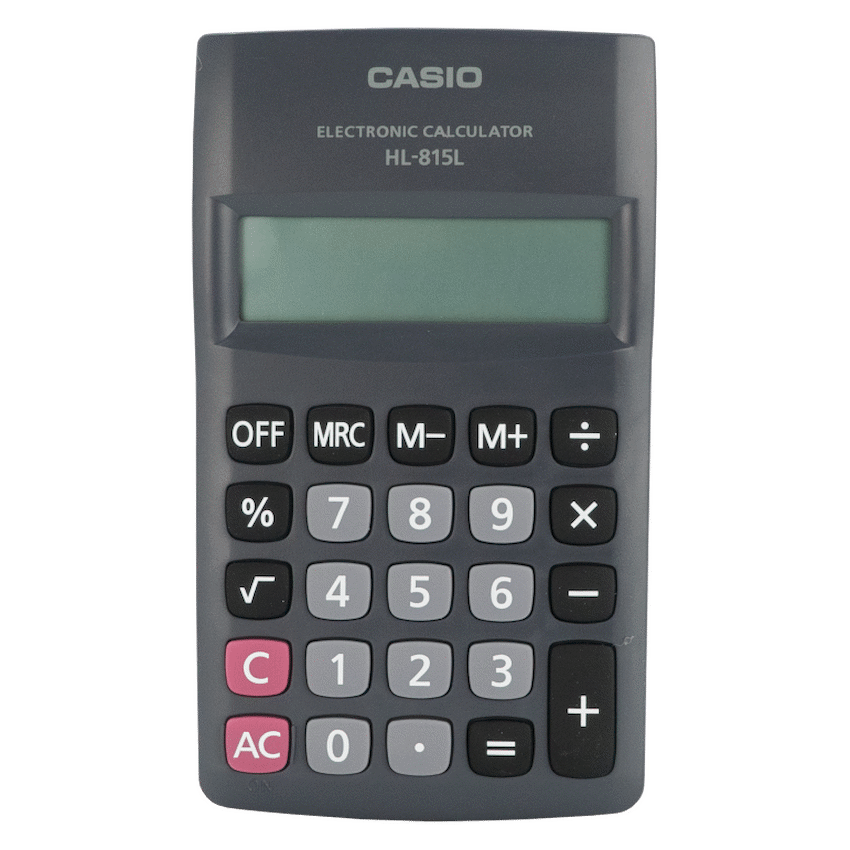 Casio HL 815 Pocket Calculator - Black - Black - Education and learning