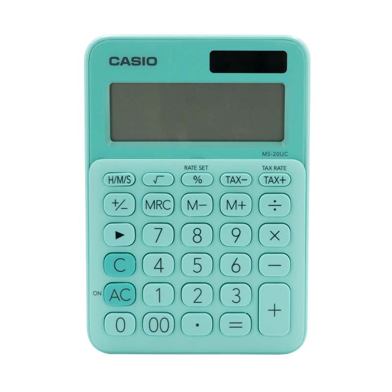 Casio MS-20UC Desktop Calculator 12 Digit - Green - Green
