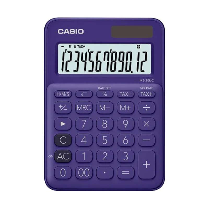 Casio MS-20UC Desktop Calculator 12 Digit - Purple - Purple