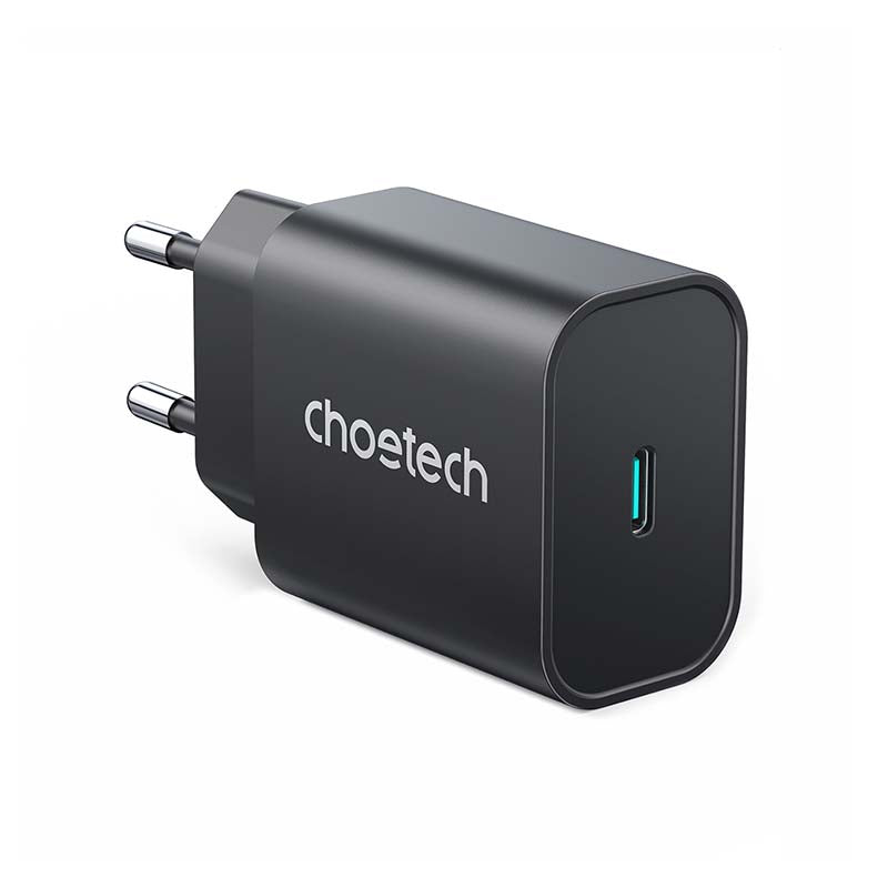Choetech 1 Port PD 25W Wall Charger - Black - Black
