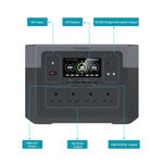 Choetech 2000W/1920Wh Portable Power Station - Black / Silver